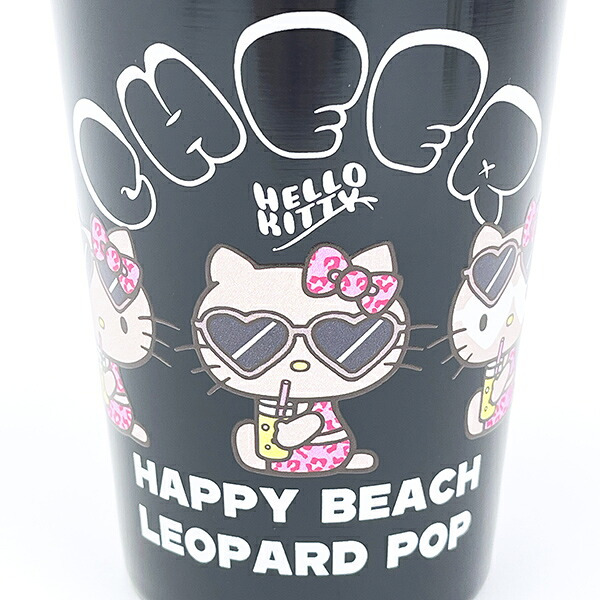 サンリオ 日焼けキティ ステンレスタンブラー ブラック/レオパード ランチ Sanrio