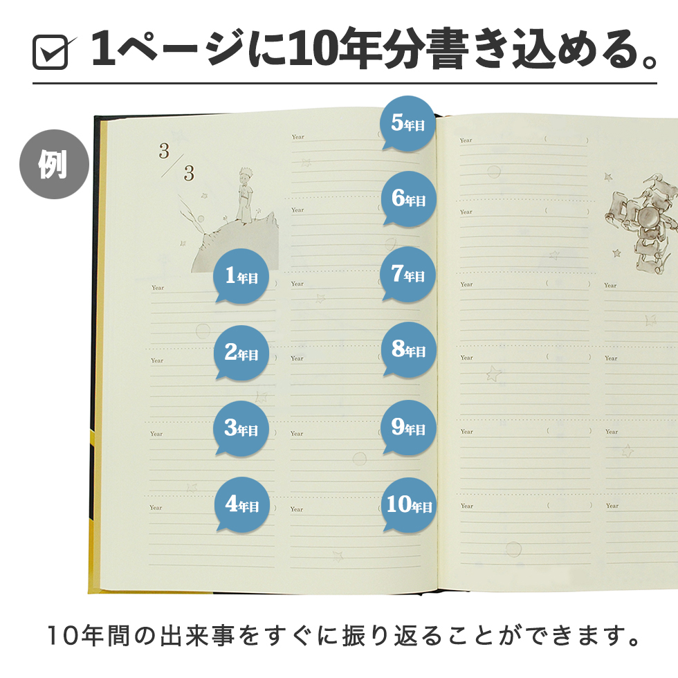 【10年日記 】星の王子さま(1401-G03-01X)