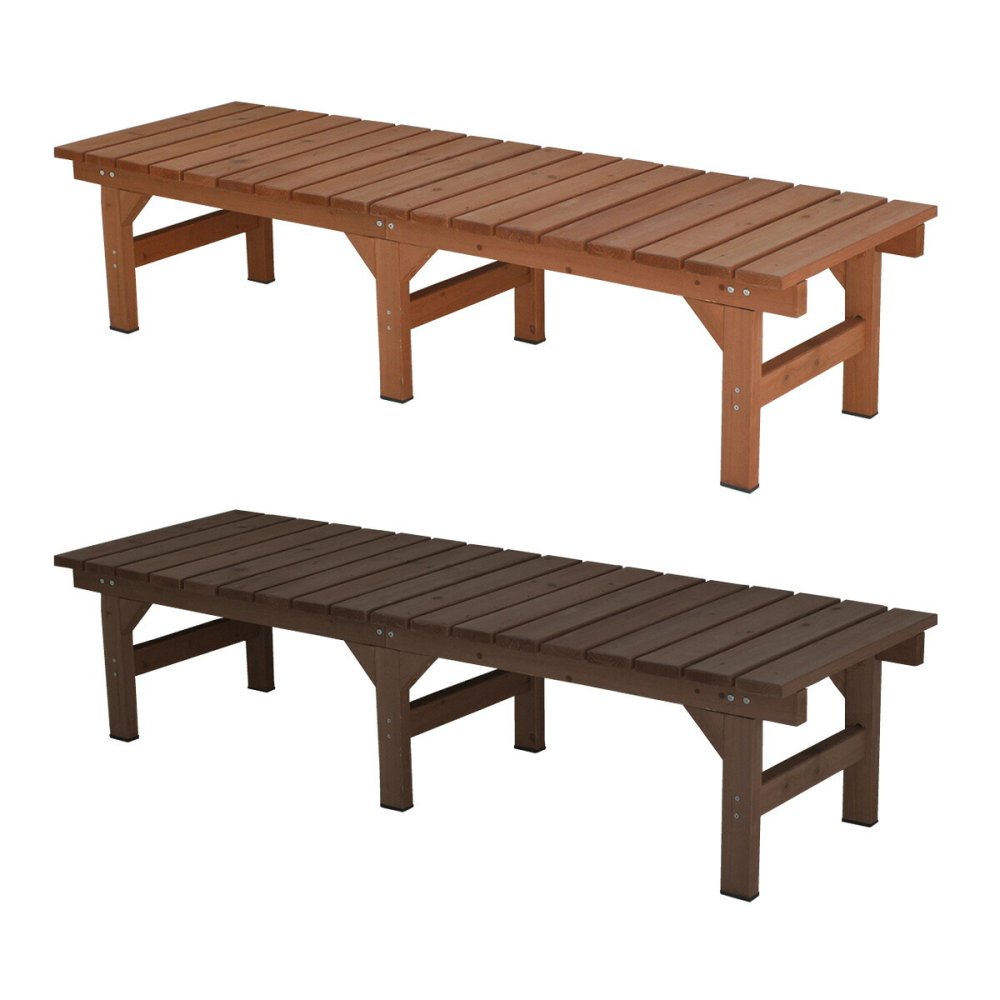 ウッドデッキ ユニット縁台ベンチ hiyori ひより 174×55 単品 ウッドデッキ 簡単組立 縁側 DIY 木製 天然木 庭 ベランダ マンション おしゃれ ガーデン 屋外 家具 ブラウン ダークブラウン アウトドアリビング ベンチ 木製縁台 小型