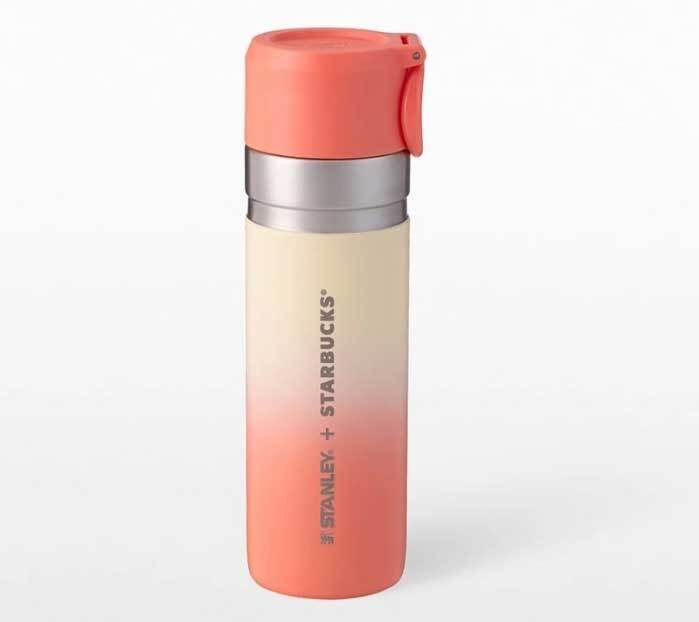 スターバックス スタンレー タンブラー 海外限定 サンセットコーラル 473ml ステンレスボトル スタバ STANLEY コラボ 保温 保冷 日本未発売 蓋付き 水筒 アウトドア キャンプ オフィス プレゼント 並行輸入 正規品