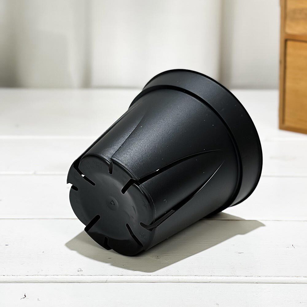 KANEYA スリット鉢 WD-105L ブラック 10個セット φ10.5×H9.6cm 0.5L 3.5号鉢