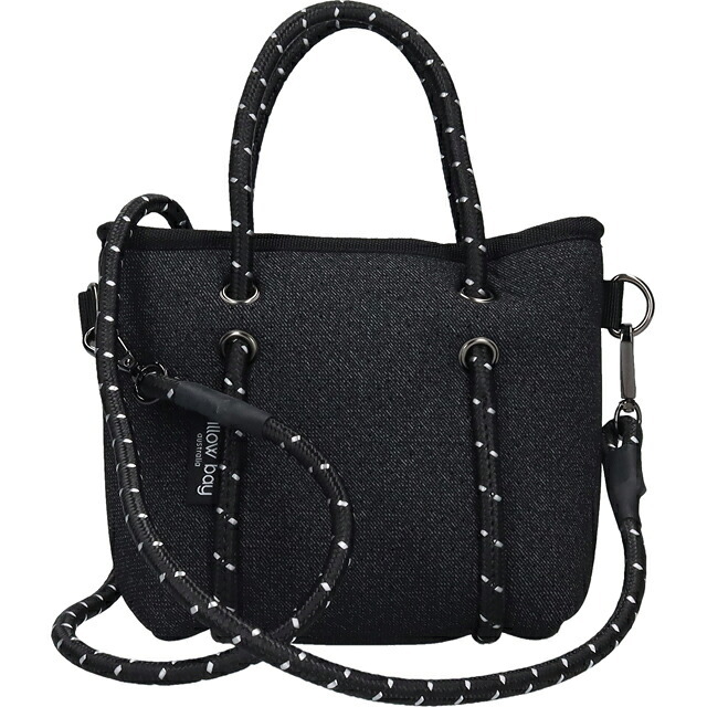 ウィローベイ ショルダーバッグ レディース ブランド WILLOWBAY ブティックタイニー マザーズバッグ  2WAY BLACK DENIM