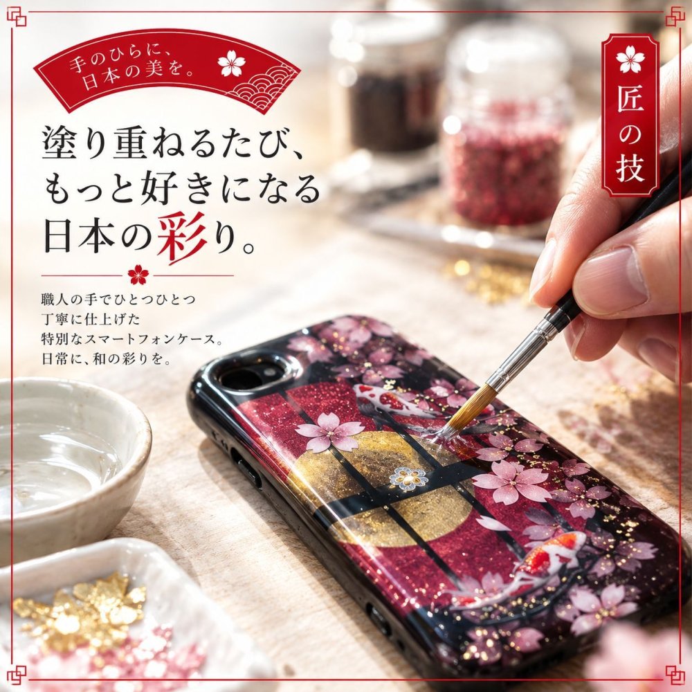 【全機種対応】スマホケース『奈』名入れ 送料無料 和柄 和風 桜 職人 伝統工芸 ハンドメイド ハードケース 手帳型 iPhone 17 Xperia AQUOS Android 各機種対応