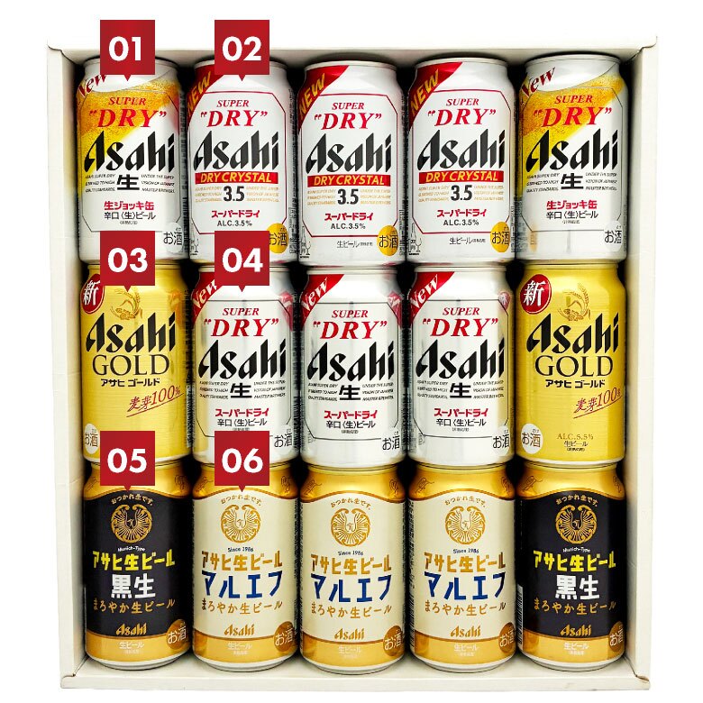 【 アサヒ ビールギフト 15本 】 アサヒビール 飲み比べ 6種 15本 ビール ギフト セット 15本 誕生日プレゼント お歳暮 お供え   詰め合わせ 出産 お祝い 内祝い お返し 送料無料対象外地域有【包装済】