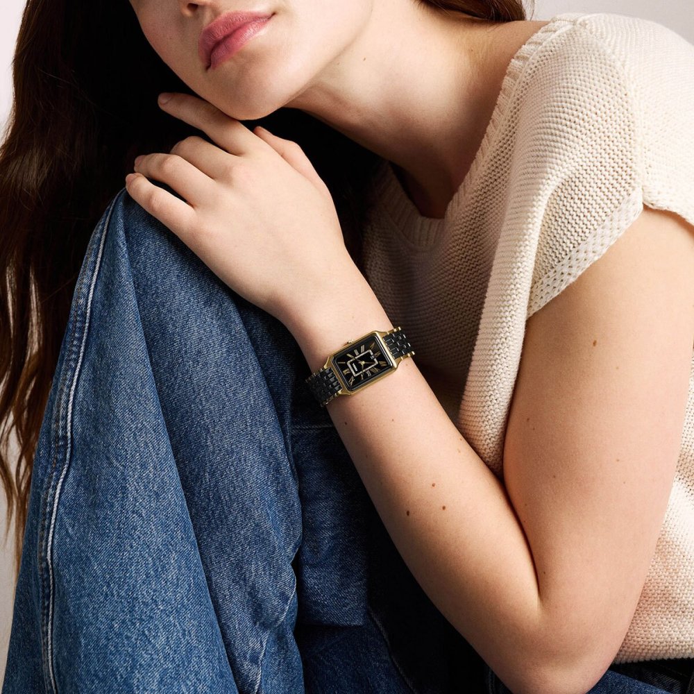 フォッシル FOSSIL 腕時計 レディース RAQUEL デイト アナログ ステンレススチール＆ブラックセラミックウォッチ CE1135【2026 新作】