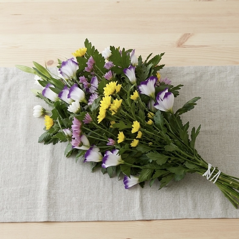 【花 お供え】生花　お供え花束＜和花A＞ 法要 御仏前 ご希望の色合い イメージで 花屋さんの手作り 画像配信 メッセージカードOK 北海道・沖縄・九州・四国・中国・離島への配送は不可