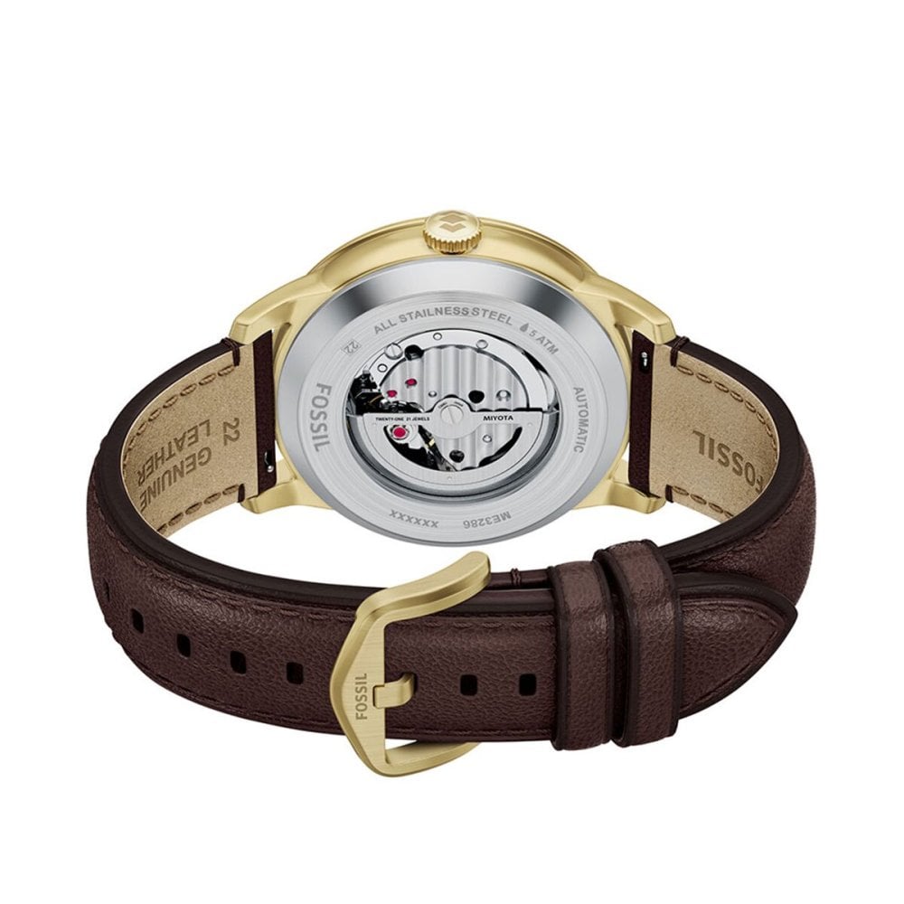 フォッシル FOSSIL 腕時計 メンズ TOWNSMAN アナログ 自動巻き ブラウン レザーウォッチ ME3286【2026 新作】