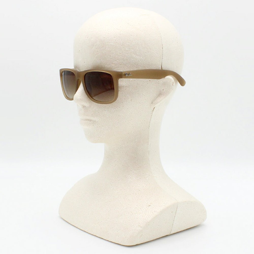 レイバン Ray-Ban サングラス ジャスティン ローブリッジフィット UVカット アイウェア ウェリントン スクエア 0RB4165F 681413 55 メンズ レディース ユニセックス ラバーベージュ+グラデーションブラウン 海外正規品