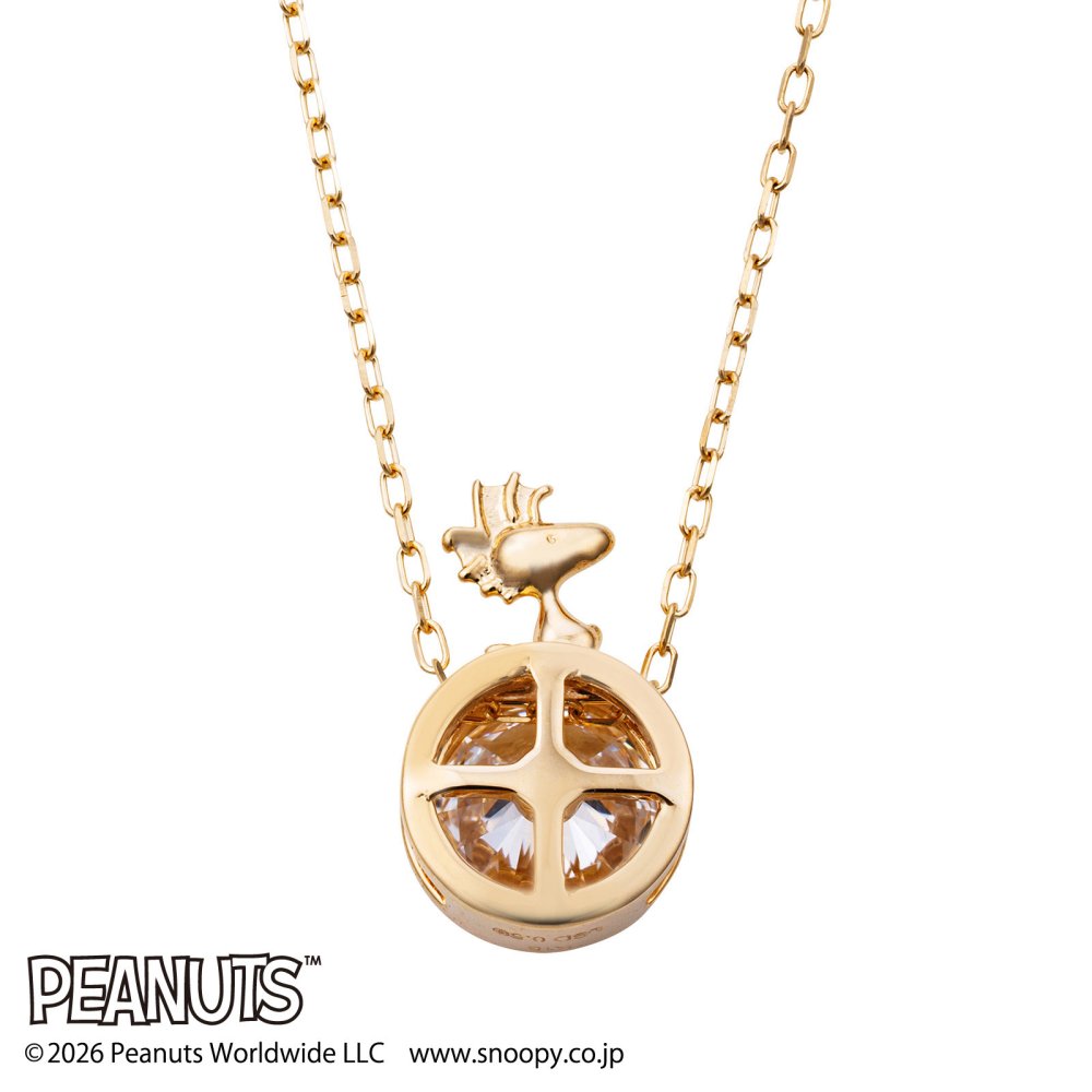 【受注生産品】【送料無料】 ウッドストック ダイヤモンド レディースネックレス PEANUTS 18金 ラボダイヤ ブランド おしゃれ かわいい アクセサリー 10代 20代 30代 40代 50代 レディース 女性 誕生日 記念日 プレゼント ギフト ホワイトデー 母の日 white clover ホワイトクローバー