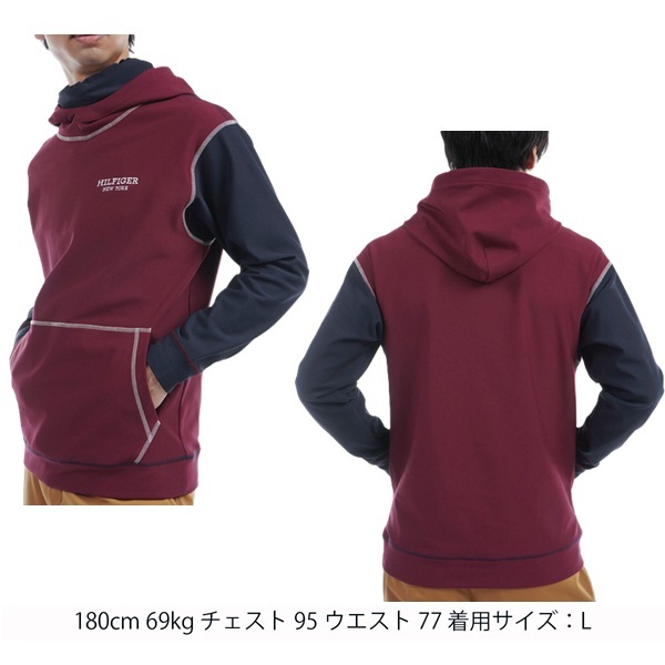 トミーヒルフィガー ゴルフ メンズ ネックウォーマー付 スウェットフーディー TOMMY HILFIGER GOLF THMA469 秋冬モデル お誕生日祝い お祝い 記念品 お父さん 父の日 彼氏 男性 30代 40代 50代 60代  還暦祝い 敬老の日 人気プレゼント プレゼント