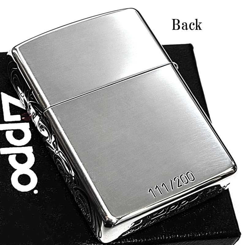 ZIPPO アーマー 限定 レアナンバー [No.111] ヴェネチアンライン 一点物 ジッポ ライター シリアルナンバー入り シルバー ハンマートーン 銀燻し かっこいい 重厚 おしゃれ メンズ ギフト プレゼント