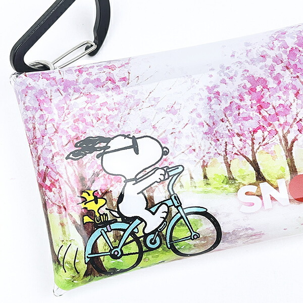 スヌーピー ジョークール 桜並木 クリアマルチケース(S) SNOOPY