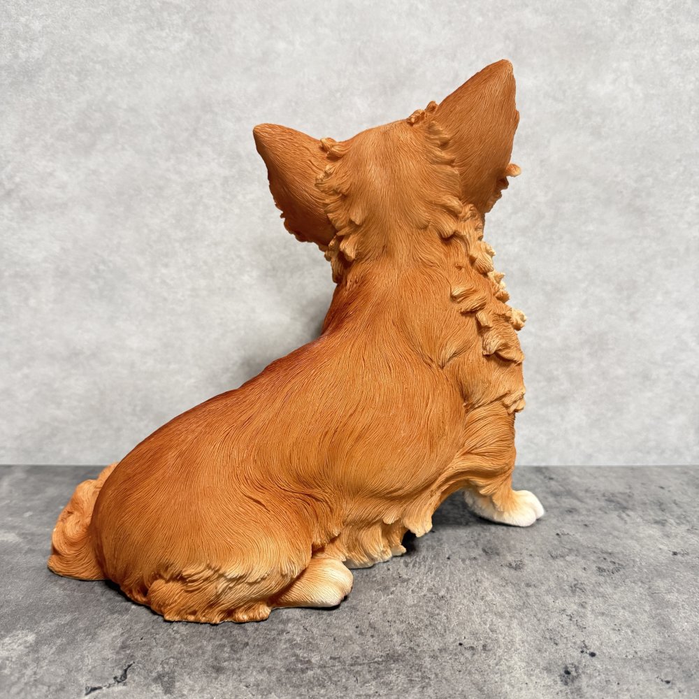 犬 置物 大きい 見上げるチワワ 横幅26.8cm woobia ウービア かわいい おしゃれ ガーデン インテリア オブジェ 巨大 プレゼント 北欧 玄関 雑貨 動物 モダン 面白い 庭 ギフト 屋外 家 リアル 玄関先 ガーデンオーナメント