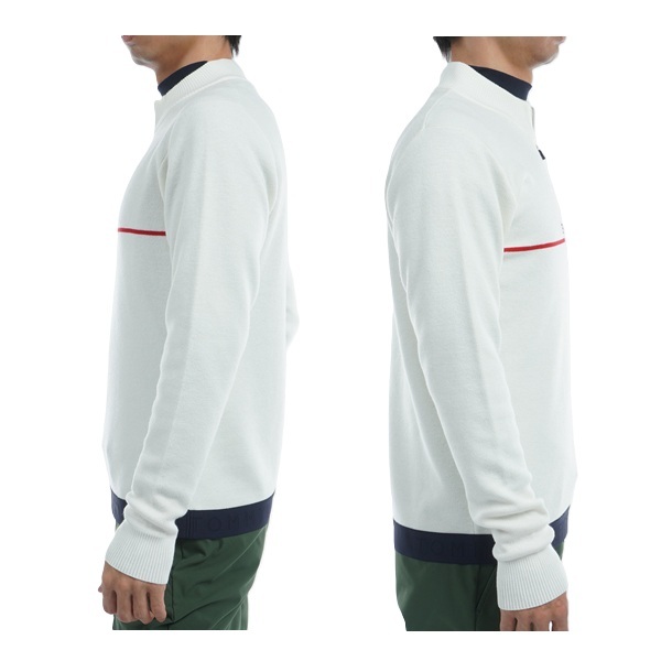 トミーヒルフィガー ゴルフ メンズ フロントロゴ ハーフジップ モックネックセーター TOMMY HILFIGER GOLF THMA472 秋冬モデル お誕生日祝い お祝い 記念品 お父さん 父の日 彼氏 男性 30代 40代 50代 60代  還暦祝い 敬老の日 人気プレゼント プレゼント