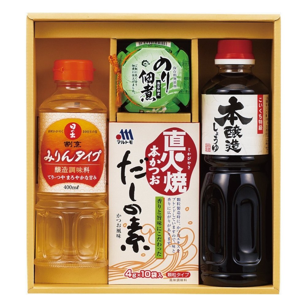 佃煮 調味料 バラエティ ギフトセット 4種入 調味料セット 醤油 だしの素 のり佃煮【北海道・沖縄県・離島 配送不可】