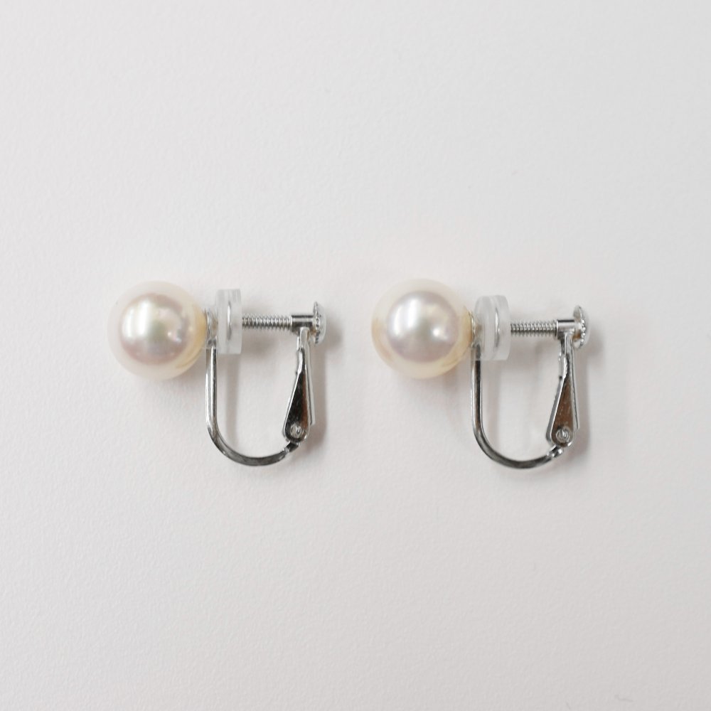 ［pearl571］ 7.5mm - 8mm 直結タイプ イヤリング あこや真珠 パール 本真珠 SV925 シルバー