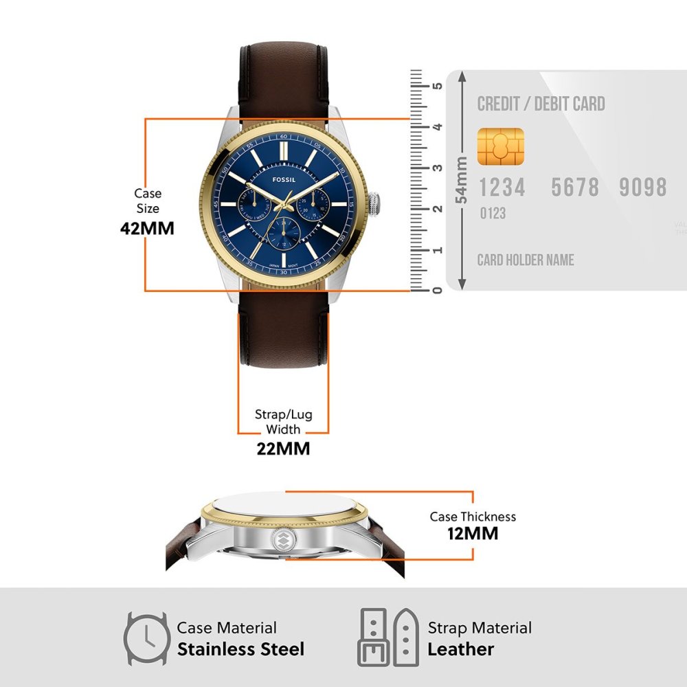 フォッシル FOSSIL 腕時計 メンズ PEARSON マルチファンクション アナログ ブラウンレザーウォッチ FS6195【2026 新作】