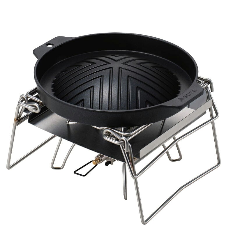 SOTO ソト カコム ジンギスカン鍋 ST-3113 焼肉プレート アルミダイカスト フッ素樹脂加工 PFOAフリー キャンプ アウトドア BBQ バーベキュー 誕生日 ギフト プレゼント