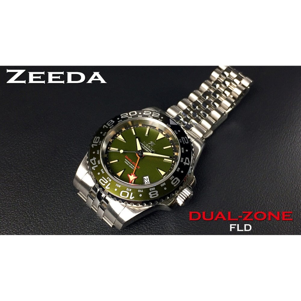 ジーダ ZEEDA デュアルゾーン DUAL-ZONE FLD 腕時計 メンズ 自動巻き GMT DU-KH