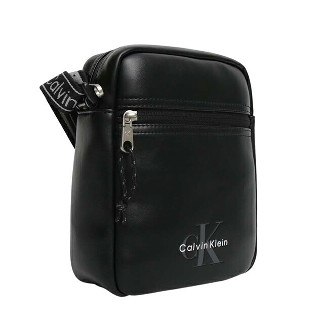 カルバンクライン CALVIN KLEIN BOLD LOGO WEBBING REPORTER ショルダーバッグ lv04d3418g-ub1 メンズ BLACK