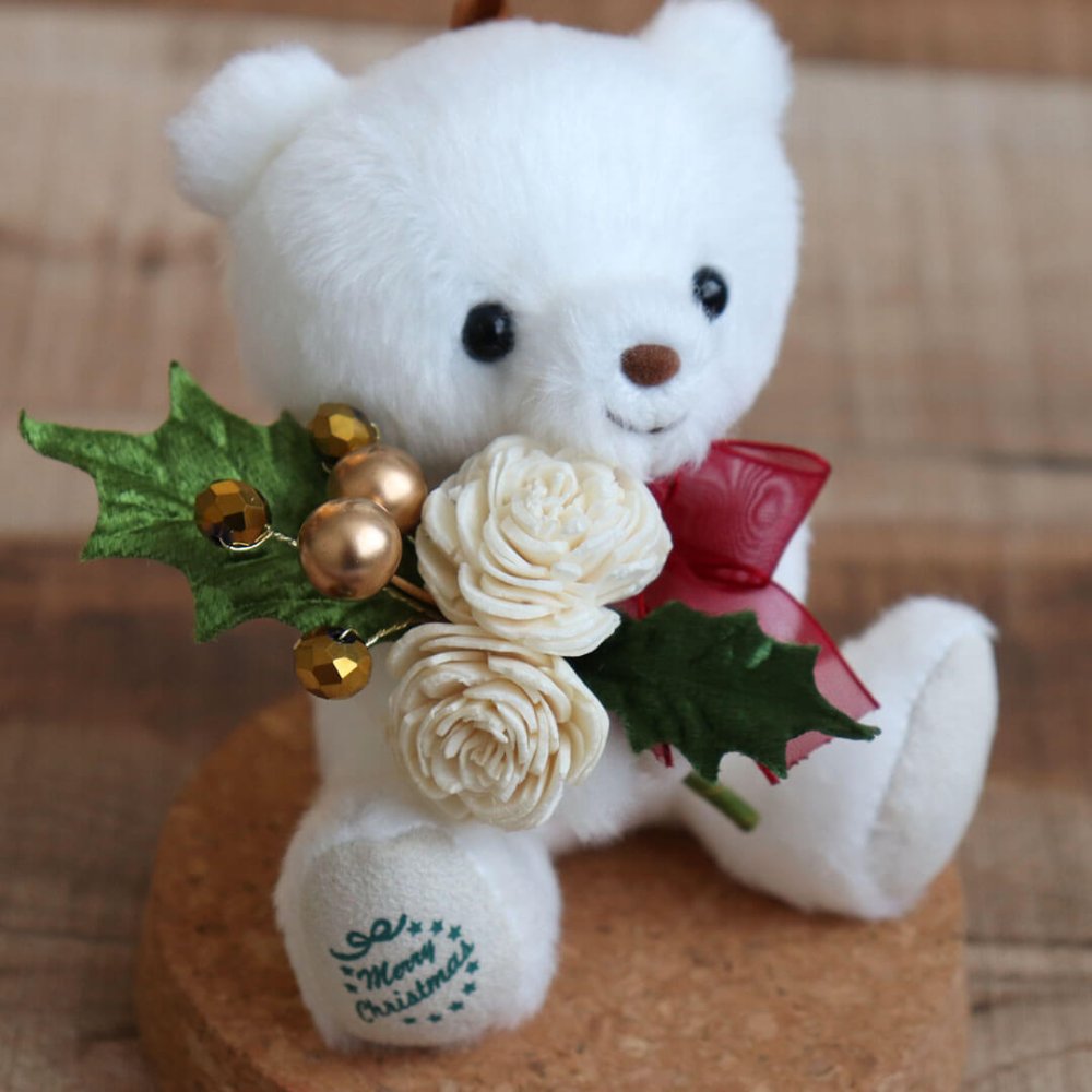 クリスマスプレゼント 女性 彼女 ガラスドーム 《X'mas限定モデル》【名前や記念日も入れられる クリスマス限定ベア】 飾り クリスマス小物 北欧 置物 飾り物 可愛い 卓上 インテリア 名入れ クリスマスグッズ くま ぬいぐるみ 癒し 雑貨 おしゃれ 母 おばあちゃん 女の子 娘 孫 テディベア 花 友達 ドライフラワー 2026クリスマスガラスドーム teteホワイト 8031003