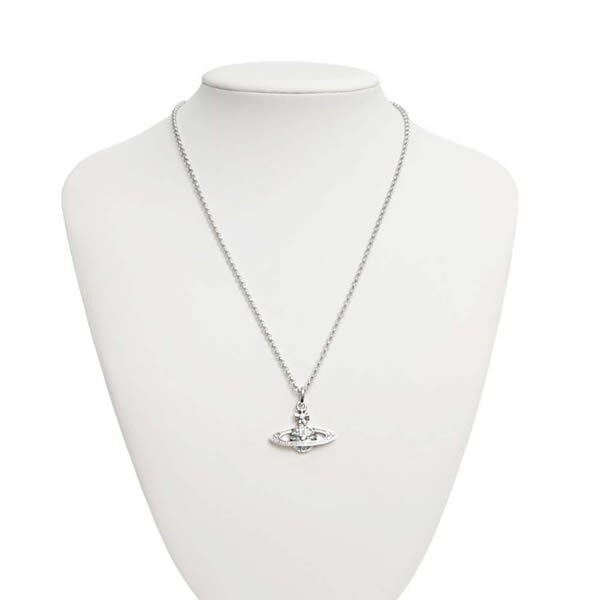 ヴィヴィアンウエストウッド ネックレス Vivienne Westwood MINI BAS RELIEF 63020086-02P763 シルバー アクア