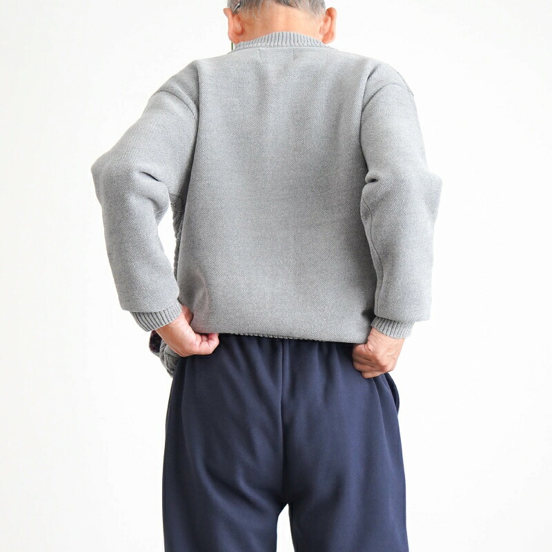 シニアファッション メンズ 80代 70代 60代 90代 秋冬 あったか 防寒 ケーブルニット×裏フリース ジップアップジャケット おじいちゃん 服 誕生日 プレゼント 紳士服 アウター ジャンパー 男性 祖父 お年寄り 老人 高齢者 ギフト（cdk-mo1-654700）