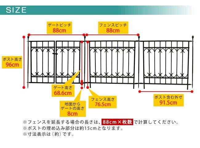 ガーデン エクステリア パークアベニューフェンス基本セット 送料無料 フェンス ゲート 扉 アイアン ガーデニング 枠 柵 仕切り 目隠し 境目 クラシカル アンティーク トレリス つる 薔薇 バラ 朝顔 園芸 ラティス