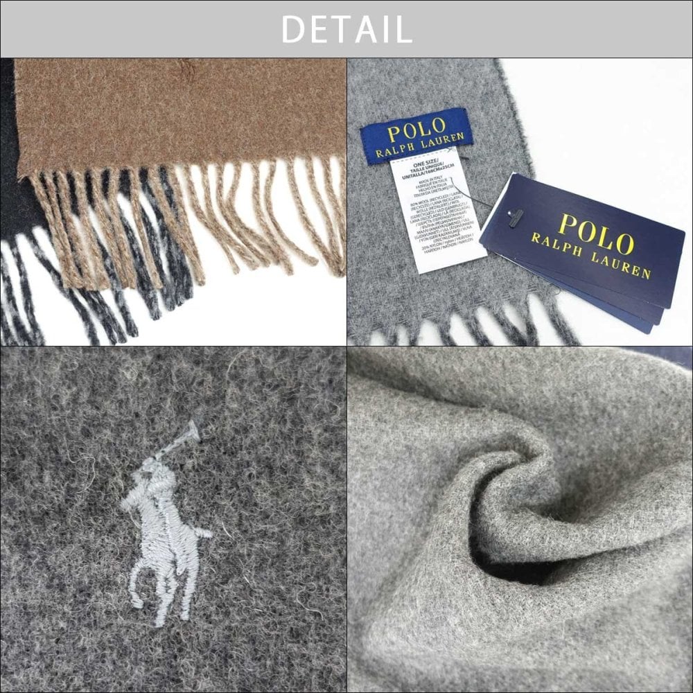 POLO RALPH LAUREN ポロ ラルフローレン リバーシブル マフラー 【26AW】 PC0455  レディース メンズ ブランド　マフラー/ストール/ブランドマフラー/ウール/ワンポイント/クリスマス/お誕生日/プレゼント/ギフト　送料無料【ラッピング無料】