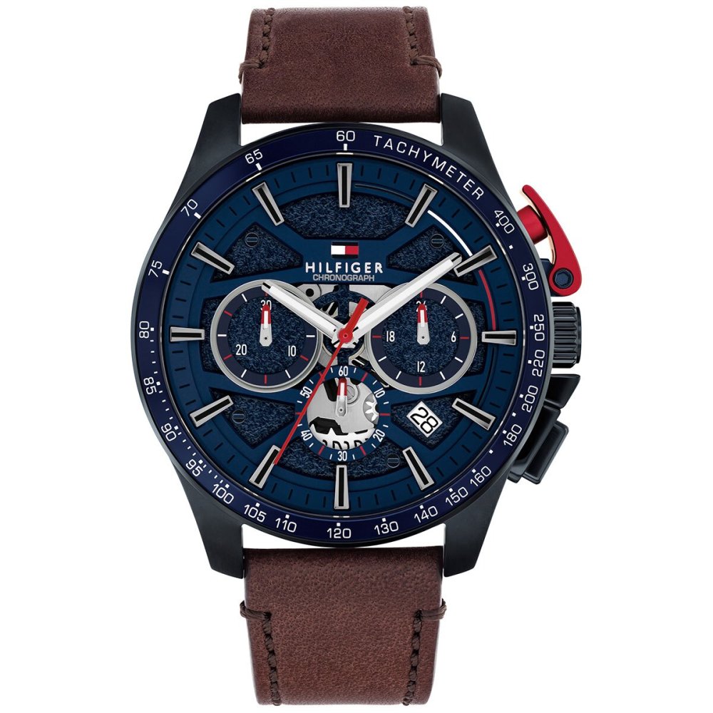 【選べるノベルティー付き】トミーヒルフィガー TOMMY HILFIGER 腕時計 メンズ クロノグラフ タキメーター デイト BANK 1792268【2026 新作】