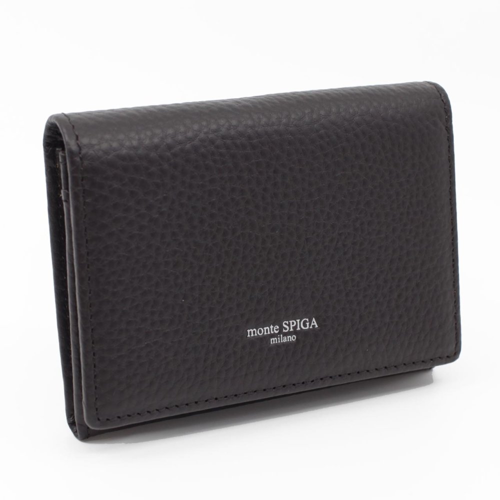 モンテスピガ　monte SPIGA　カードケース　MOSMSP110DBR　ダークブラウン　濃茶　シュリンクレザー　牛革　名刺入れ