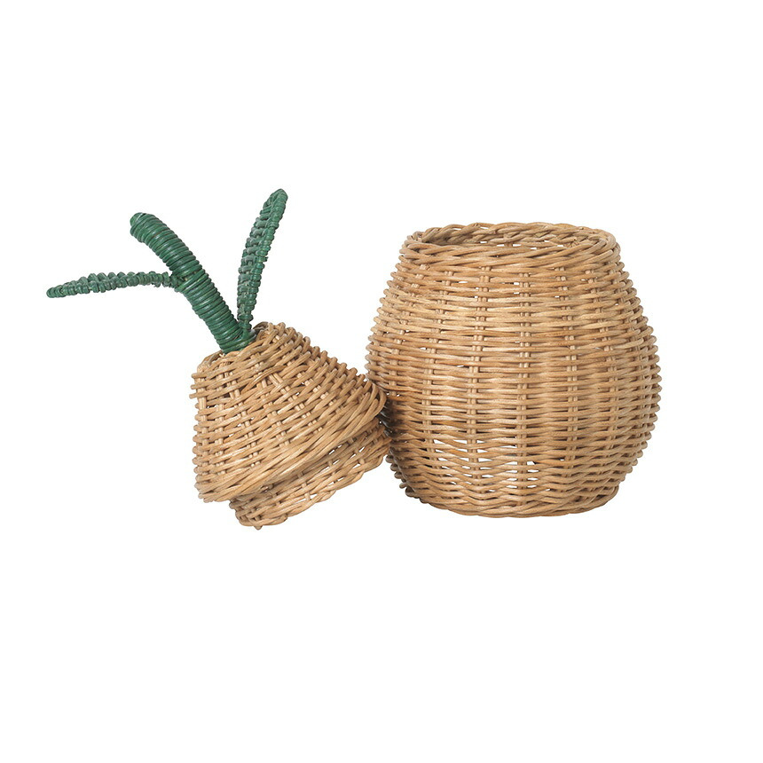 ferm LIVING ファームリビング Pear Braided Storage 洋ナシのカゴ Sサイズ おしゃれディスプレイ 北欧 雑貨 インテリア バスケット ラタン カゴ 飾り 収納 玄関 リビング プレゼント ギフト おすすめ