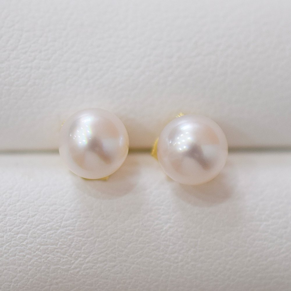 ［pearl621］6mm - 6.5mm ホワイトピンク 薔薇 ピアス あこや真珠