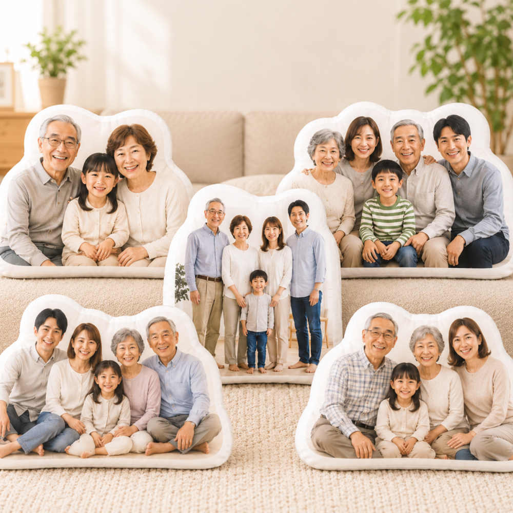 祖父母 誕生日プレゼント おじいちゃん おばあちゃん オリジナルクッション 写真入りクッション 家族写真 孫の写真 オーダーメイド ギフト 贈り物 誕生日祝い 敬老の日 祖父 誕生日 祖母 誕生日 夫婦 ペアギフト 感謝の気持ち 長寿祝い 還暦祝い 古希祝い 喜寿祝い 米寿祝い 金婚式 結婚記念日 孫からのプレゼント 記念品 世界に一つだけ サプライズ 家族の思い出 インテリア クッションギフト用