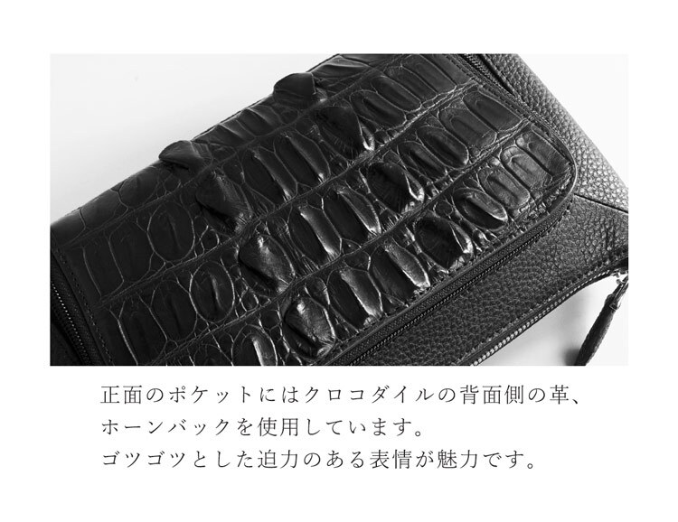 お財布ポシェット 牛革 クロコダイル レディース ショルダーバッグ レディース 小さめ ホーンバッグ 3WAY ミニバッグ ポシェット 斜め掛け 本革 ワニ革 レザー 大人 クラッチバッグ 革 小さいバッグ お財布ショルダー ギフト プレゼント 4FA (06001330r)