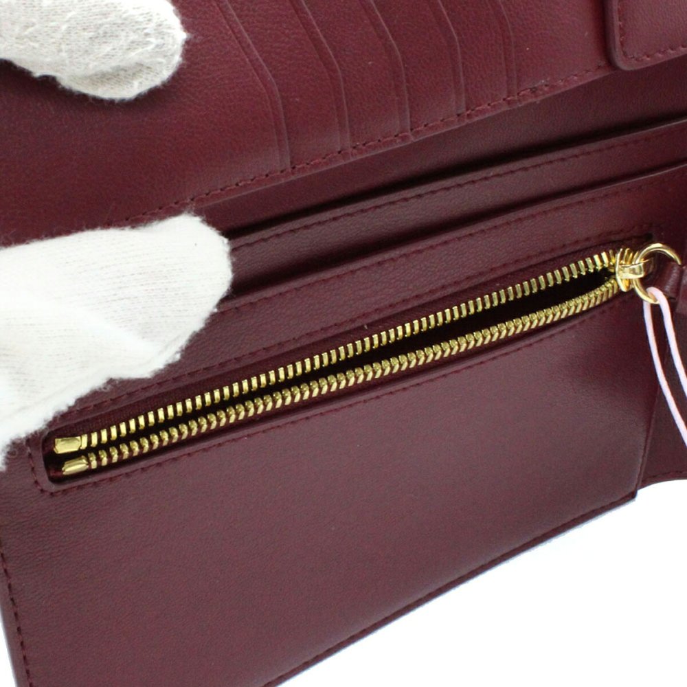 ガニー GANNI 財布 小銭入れ付き 二つ折り財布  B3010134-436 Bou Travel Wallet レディース バーガンディ 海外正規品