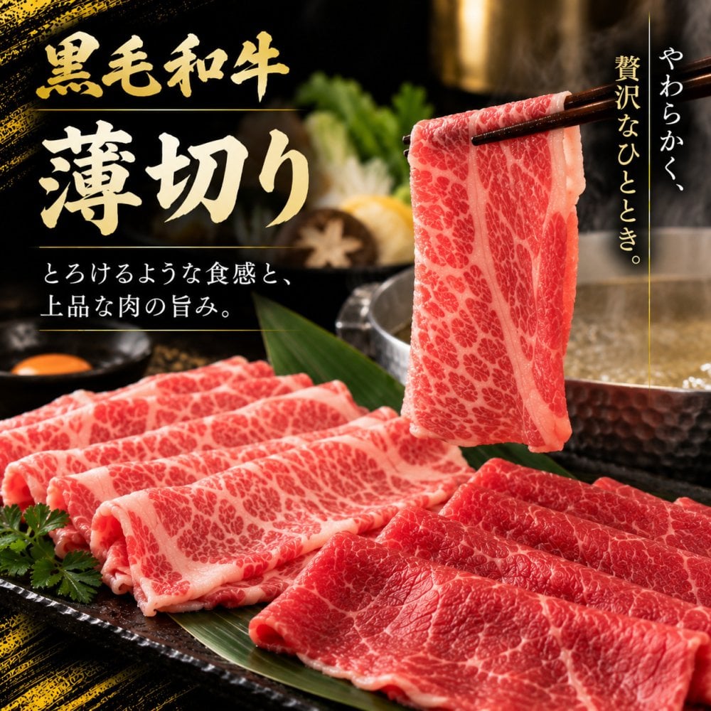 特上黒毛和牛 霜降りカルビと赤身 薄切り2種食べ比べ 400g すき焼き しゃぶしゃぶ 肉ギフト
