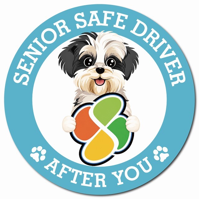 カーサイン 高齢者マーク SENIOR SAFE DRIVER マルックス マグネット 強力 直径13cm 肉球 日本製 車 ステッカー