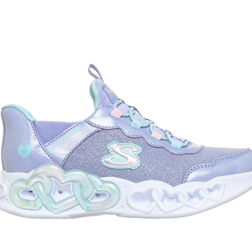 スケッチャーズ 光る靴 女の子 スリップインズ キッズ スニーカー スリッポン SKECHERS Slip-ins インフィニット ハート ライツ スパークル ハート ノーマル幅 303735L