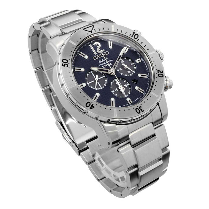 SEIKO 腕時計 セイコー 時計 ウォッチ ソーラー クロノグラフ 100M防水 メンズ SSC221P1 海外モデル [並行輸入品]