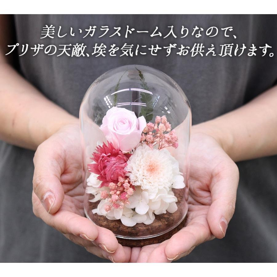 【動物病院 ペットサロン御用達】ペット お供え 仏壇 仏花 四十九日 御供 仏花 法事 亡くなった お悔み花 プリザーブドフラワー 猫 犬 ペット お供え 花 仏花 ガラスドーム 線香 ろうそく 仏花 法要 供養 水やり不要 ペット用仏具 お悔やみ クリアケース付