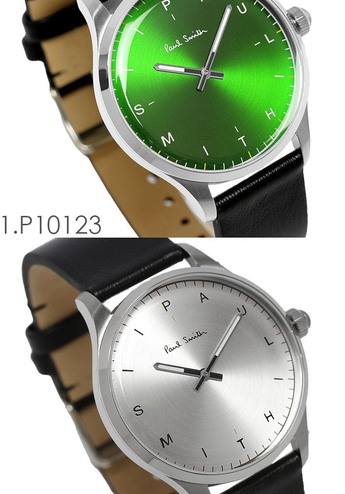 ポールスミス Paul Smith 腕時計 メンズ 革ベルト 41mm レザー クラシック ブランド 人気 ウォッチ ギフト プレゼント テンポ TEMPO グリーン グレー シルバー ブラック