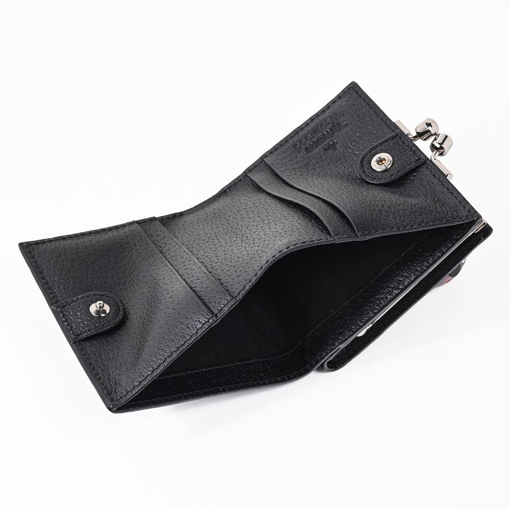 ヴィヴィアンウエストウッド Vivienne Westwood 二つ折り財布 がま口 小銭入れ付き ウォレット レディース ブラック 5107005GW L00F7 N401 折財布 送別会 誕生日 お中元 結婚祝い 結婚式 彼氏 息子 夫 男性 彼女 妻 女性 財布 高級 父の日 母の日【スペシャルラッピング660円(別売り)】 即日発送ファッション小物 ホワイトデー
