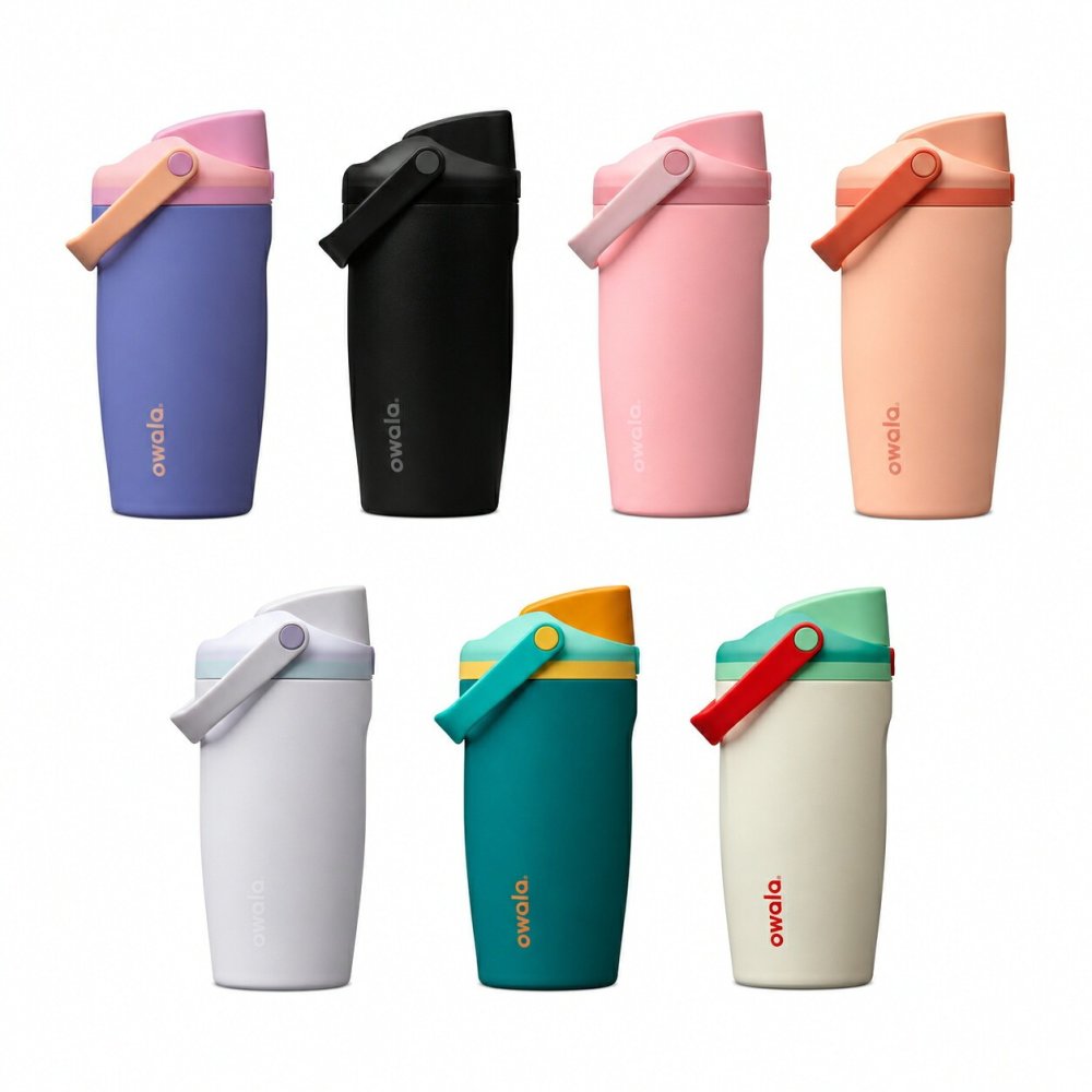 オワラ 水筒 Owala FreeSip Sway 18oz ストロー付き 直飲み 2WAYステンレスボトル ハンドル付き 530ml 保冷専用　　【ラッピング無料 誕生日 お祝い プレゼント ギフト 贈り物】【送料無料】