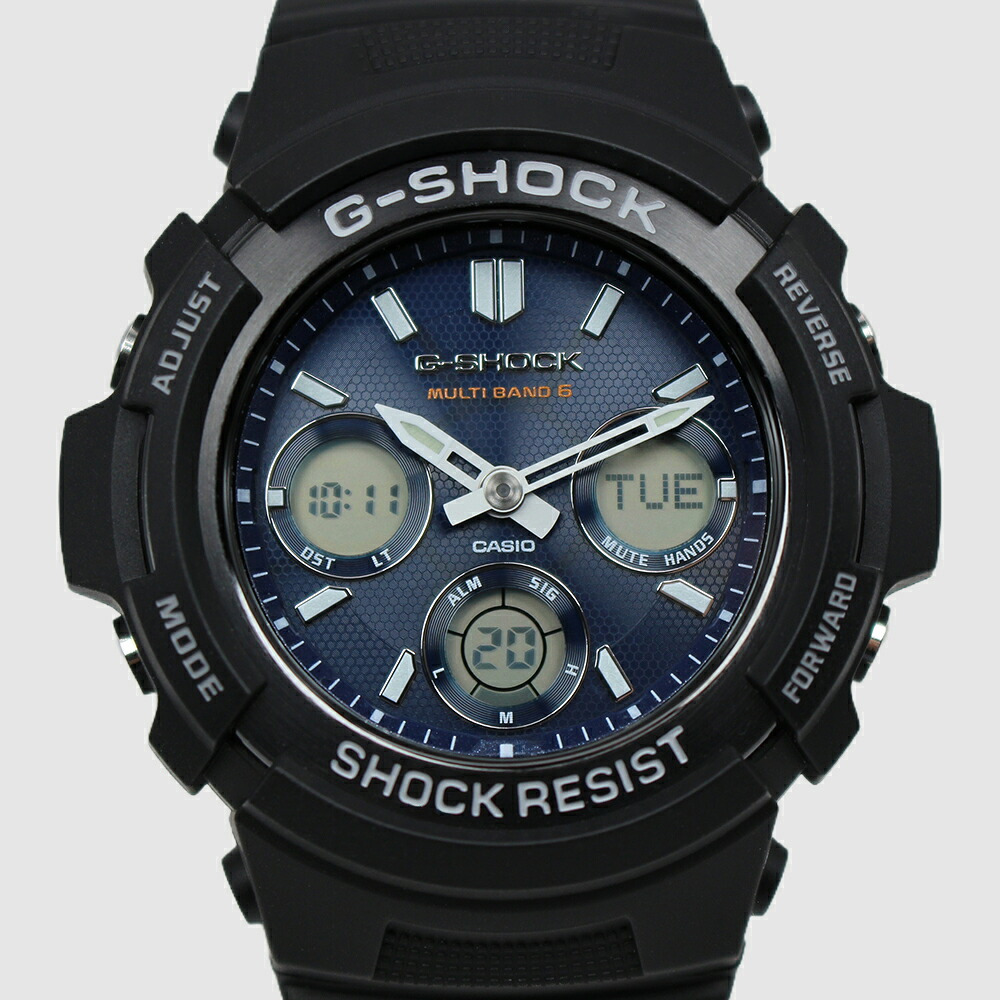 【レビューで延長保証 11年】カシオ CASIO G-SHOCK G-ショック 電波ソーラー AWG-M100SB-2A ANALOG-DIGITAL M100 SERIES ネイビー ブラック メンズ デジタル 腕時計 ギフト プレゼント【海外正規品】送料無料