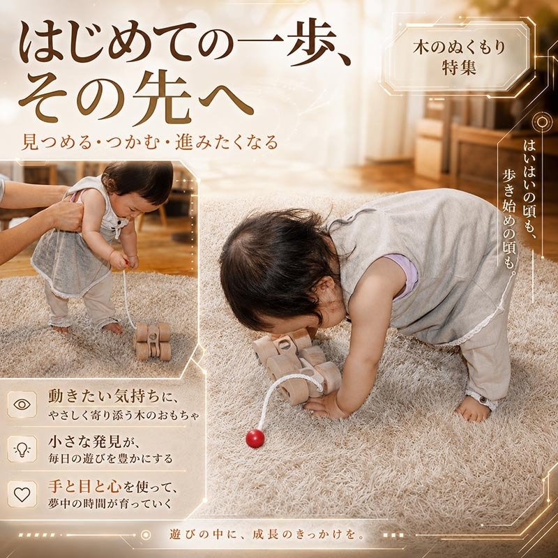 [日本製安心おもちゃ]　六輪車(ミニ)赤ちゃんバージョン　日本グッドトイ受賞 　[木のおもちゃ 日本グッド・トイ委員会選定おもちゃ 知育玩具 1歳 2歳 3歳 4歳 5歳 幼児子供～高齢者 小学生 誕生日ギフト～出産祝いにお薦め♪ 玩具  親子 木育 家族 ]