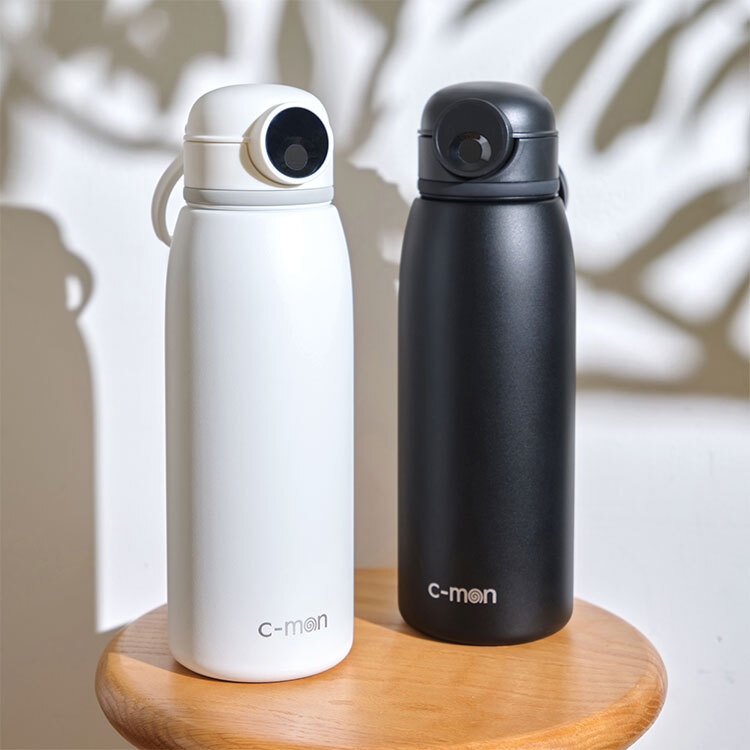 シーモン 水筒 指紋センサー付き真空断熱ボトル c-mon 1000ml 1L 保冷 保温 大きめ 指紋認証付き水筒 指紋ロック スポーツドリンク対応 水筒 ボトル 直飲み スポーツ 部活 ジム 学校 オフィス 異物混入 ドーピング 誤飲防止 いたずら防犯 対策 安心 安全 充電式 CM03-1000