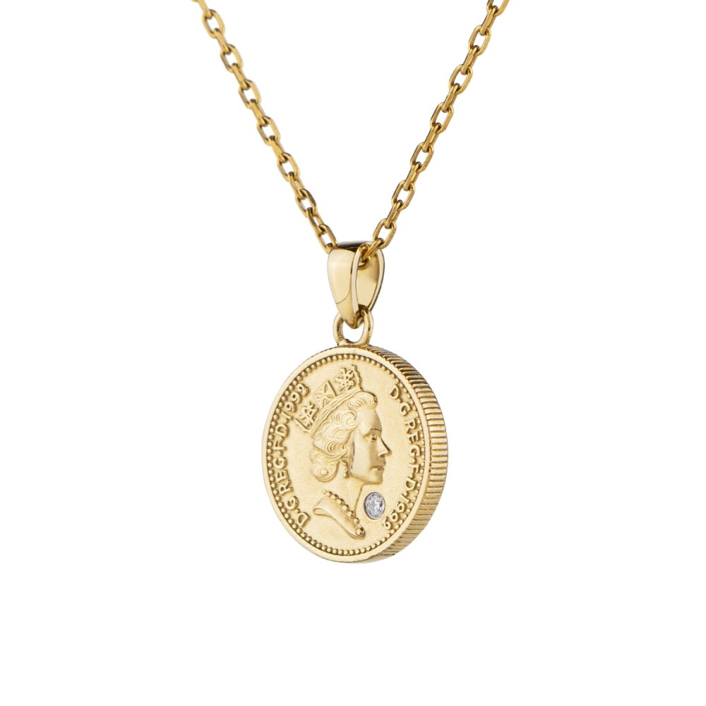 コインネックレス (エリザベス女王／英国王室紋章) Coin Necklace PUPE128 Dress Up ドレスアップ