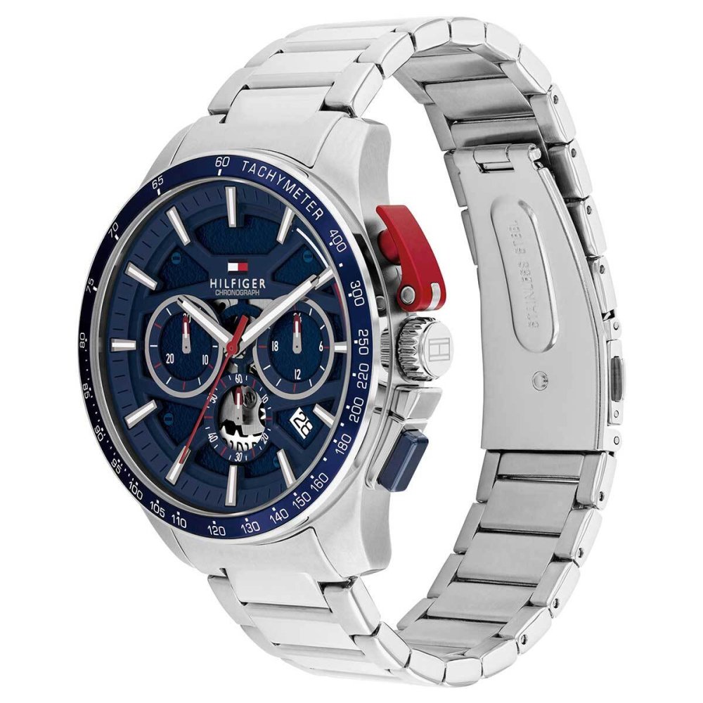【選べるノベルティー付き】トミーヒルフィガー TOMMY HILFIGER 腕時計 メンズ クロノグラフ タキメーター デイト BANK 1792261【2026 新作】