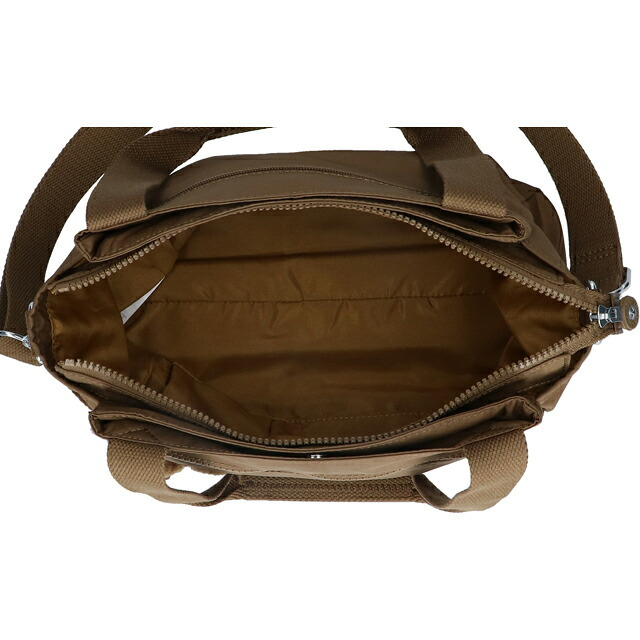キプリング ハンドバッグ レディース ブランド Kipling エリシア ロゴ ワンポイント 無地 2WAY K43791-1NA Smooth Khaki